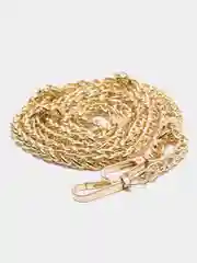 Цепочка для сумки, с карабинами, железная, 7 х 7 мм, 120 см, цвет золотой