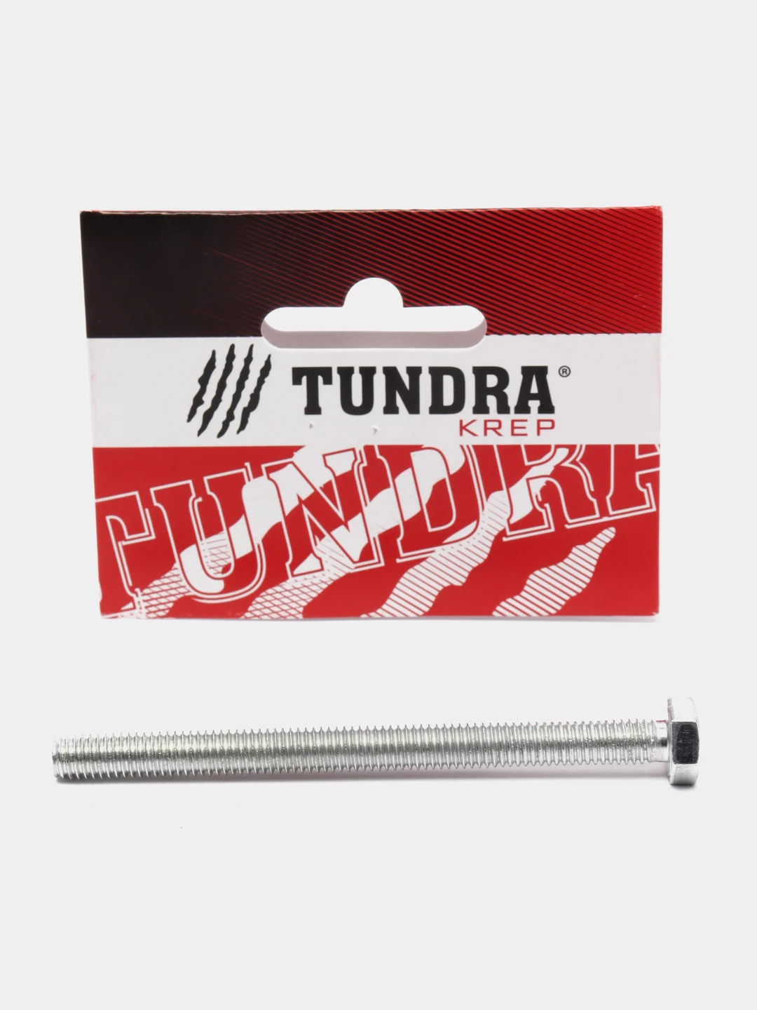Болт с шестигранной головкой ТУНДРА krep, DIN933, М6х80, к.п. 8.8, цинк, 1 штука