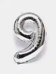 Серебряный воздушный шар "Цифра", 32, 40 дюймов