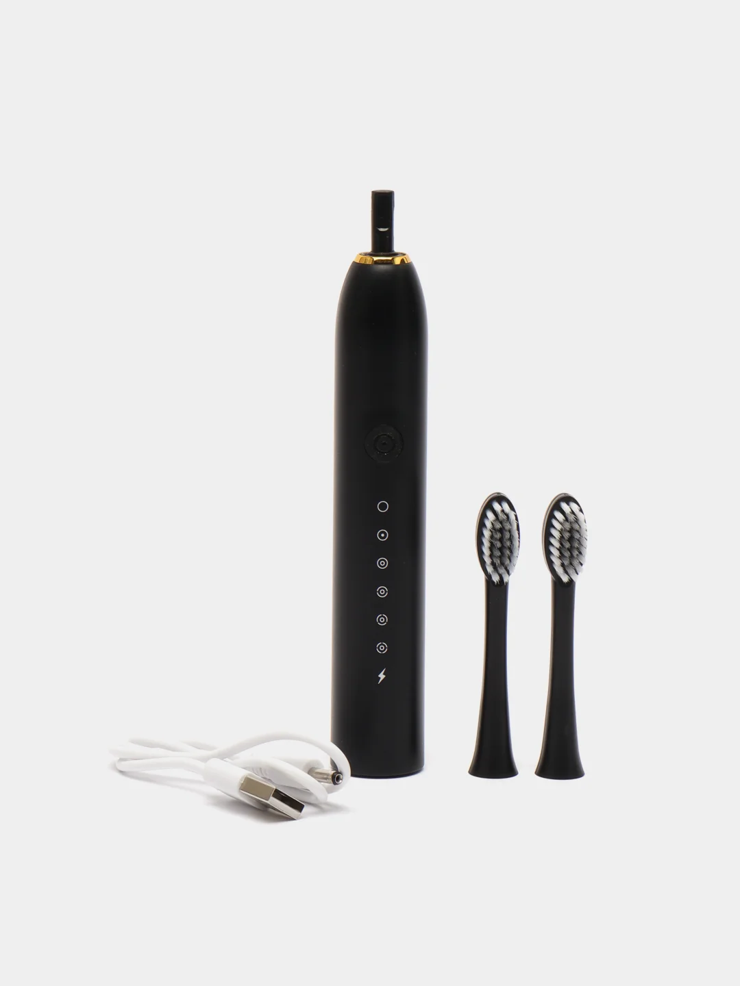 Черный электрическая зубная щетка Sonic Electric Toothbrush X-3 (4 насадки)