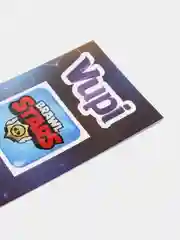Небесно-голубой 3d-стикеры, наклейки на телефон "Brawl Stars"