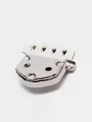 Застёжка для сумки, 3,3 х 3 см, цвет серебряный