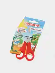 Красный ножницы с линейкой