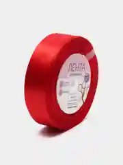 Лента атласная, 25 мм  23 +- 1 м, цвет красный №26