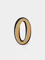 Цифра на дверь, номер дверной "0" на клеевой основе, 50 мм