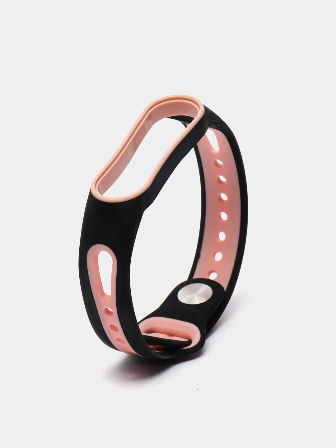 Розовый силиконовый ремешок спортивный для Xiaomi Mi Band 3 / 4 / 5/ 6