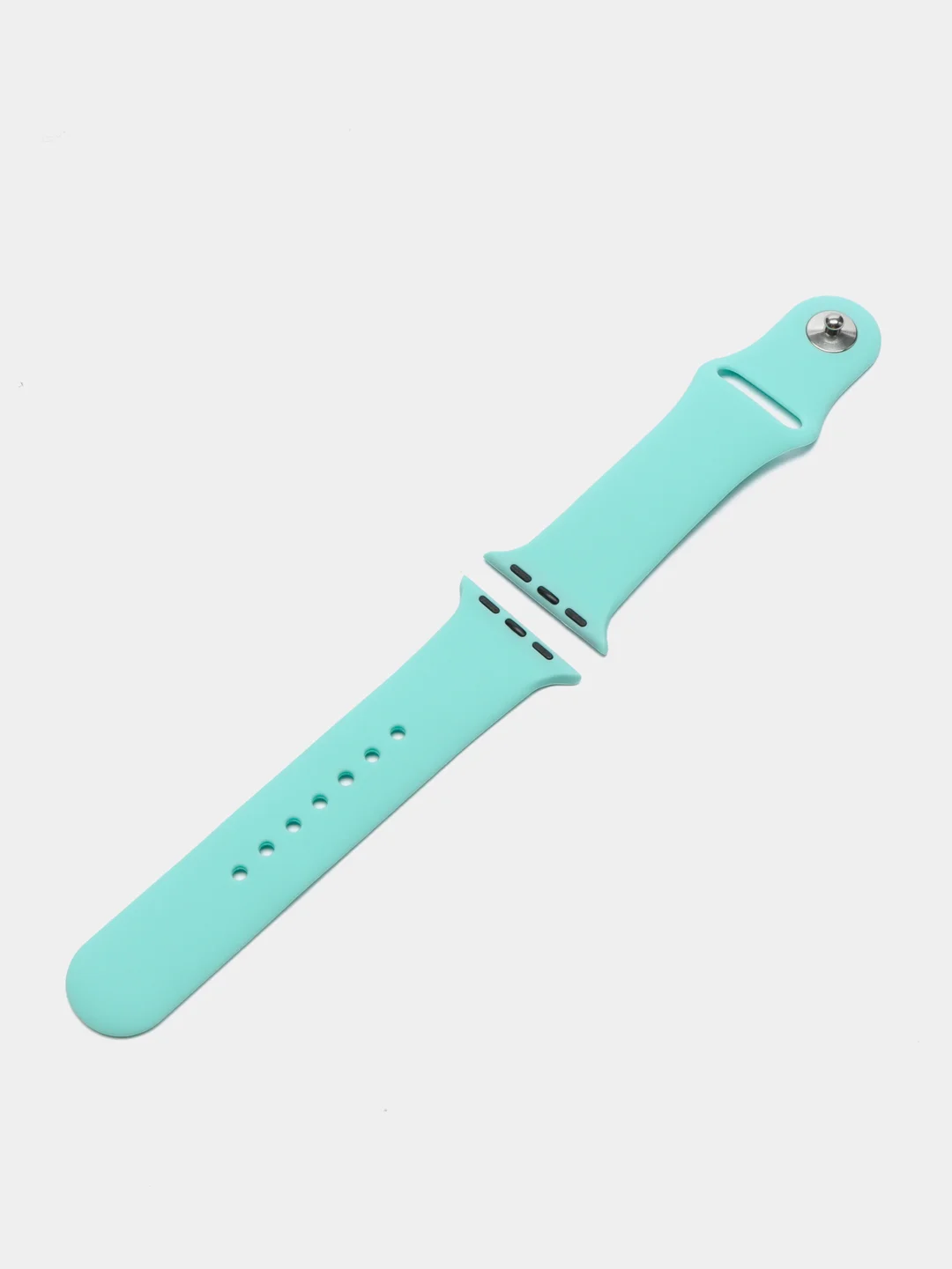 Голубой силиконовый ремешок для Apple Watch 3, 4, 5, 6, 7, SE на 38/42/40/44