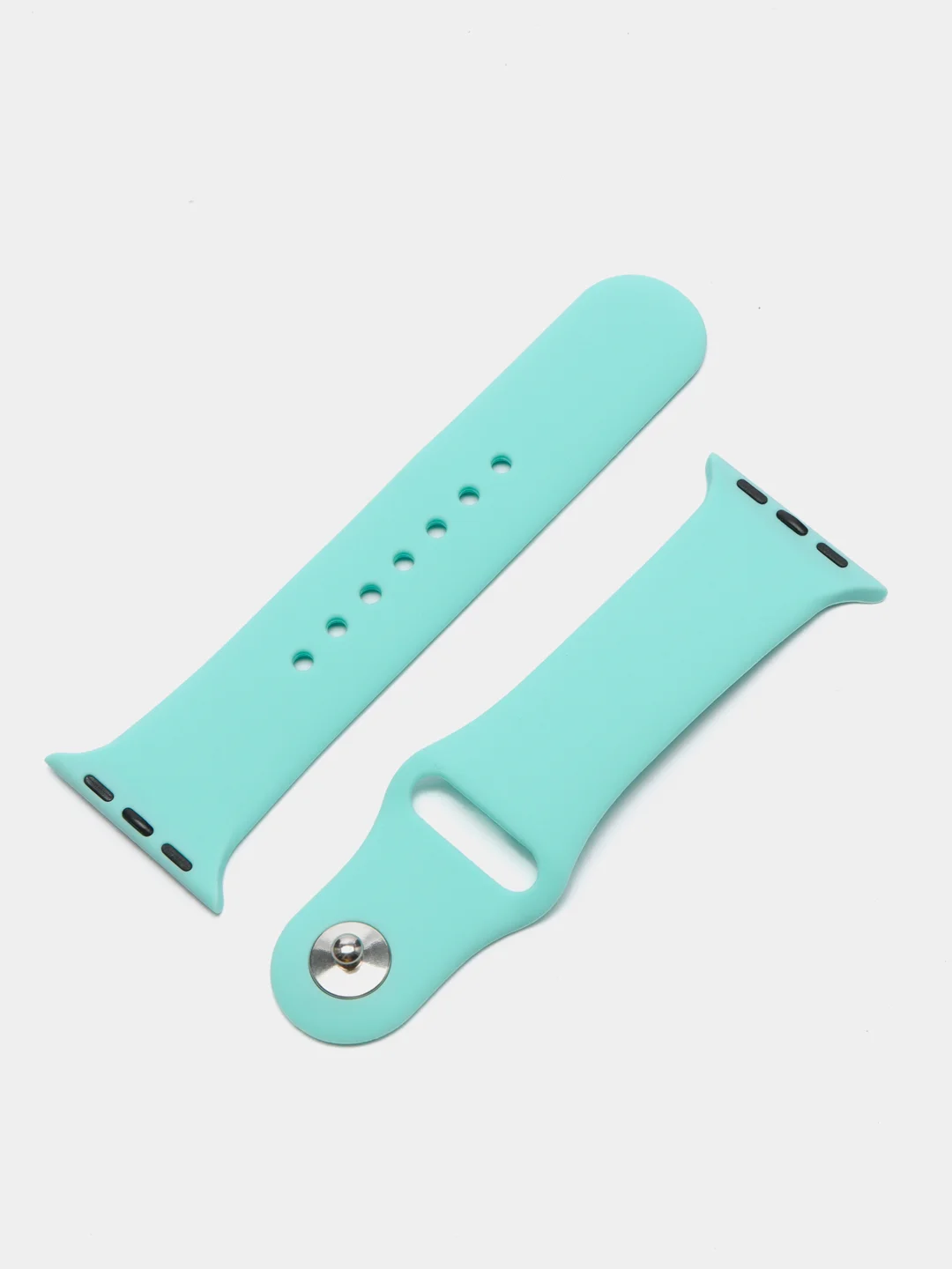 Голубой силиконовый ремешок для Apple Watch 3, 4, 5, 6, 7, SE на 38/42/40/44