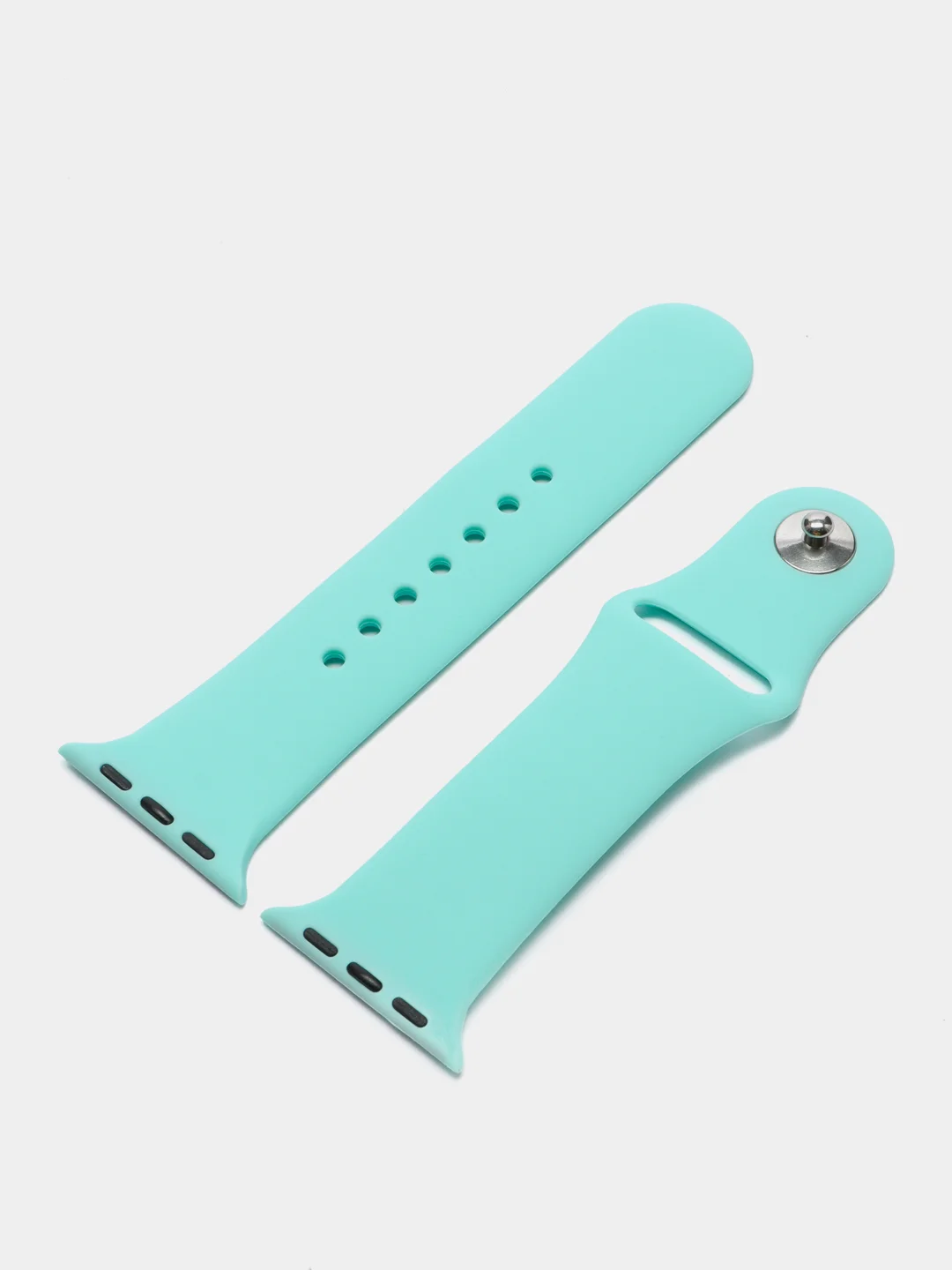 Голубой силиконовый ремешок для Apple Watch 3, 4, 5, 6, 7, SE на 38/42/40/44