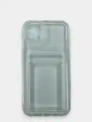 Чехол для Apple iPhone 13 (6.1"), прозрачный, противоударный, с карманом для карты