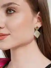 Песочный хаки серьги фигурные/ серьги для летнего образа