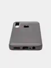 Серый чехол Huawei Y6p имитация вставок под карбон