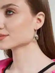 Белый серьги-сухоцветы "Лето"