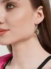 Желтый серьги-сухоцветы "Лето"