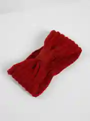 Повязка женская, вязаная, красная