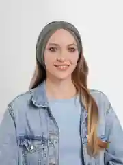 Серый повязка на голову вязаная