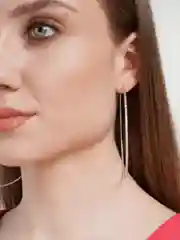 Серебряный серьги-кольца