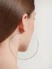Серебряный серьги-кольца