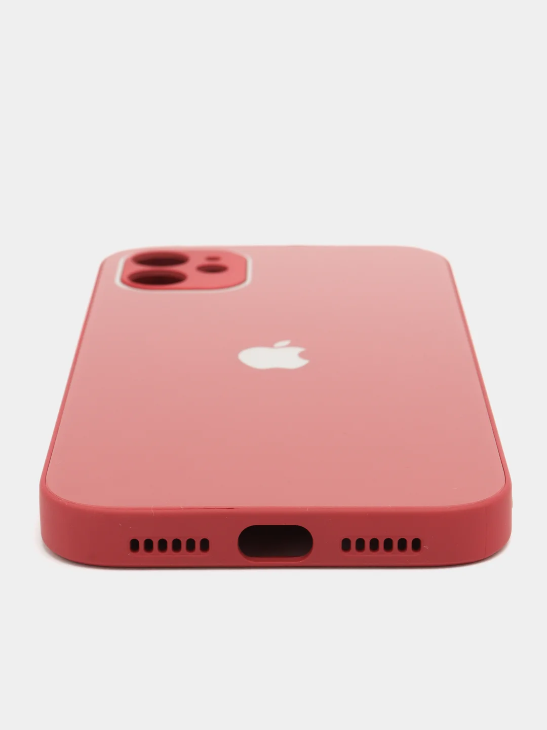 Чехол силиконовый со стеклянной панелью для iPhone 11