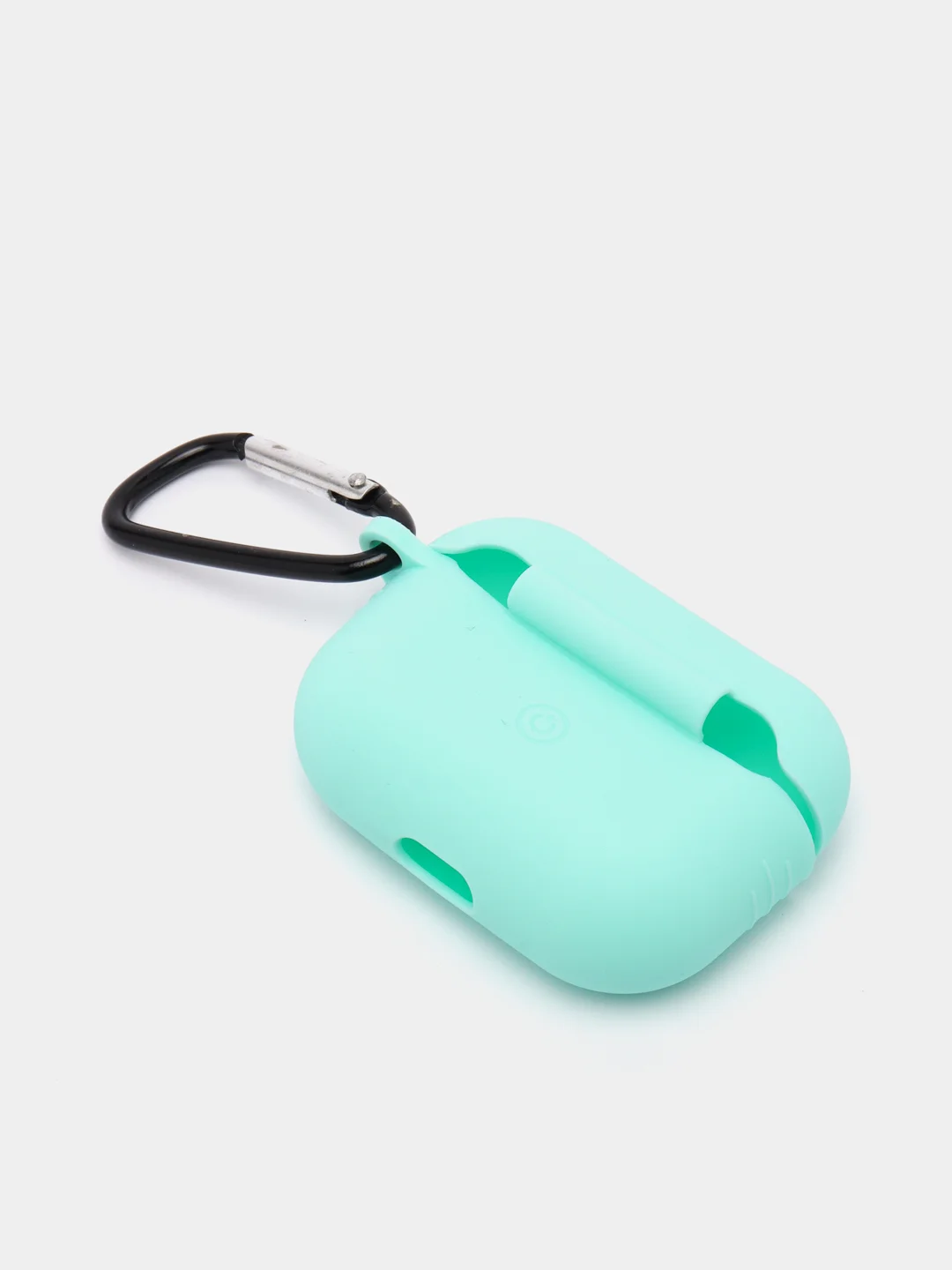 Бирюзовый силиконовый чехол для наушников AirPods Pro с карабином