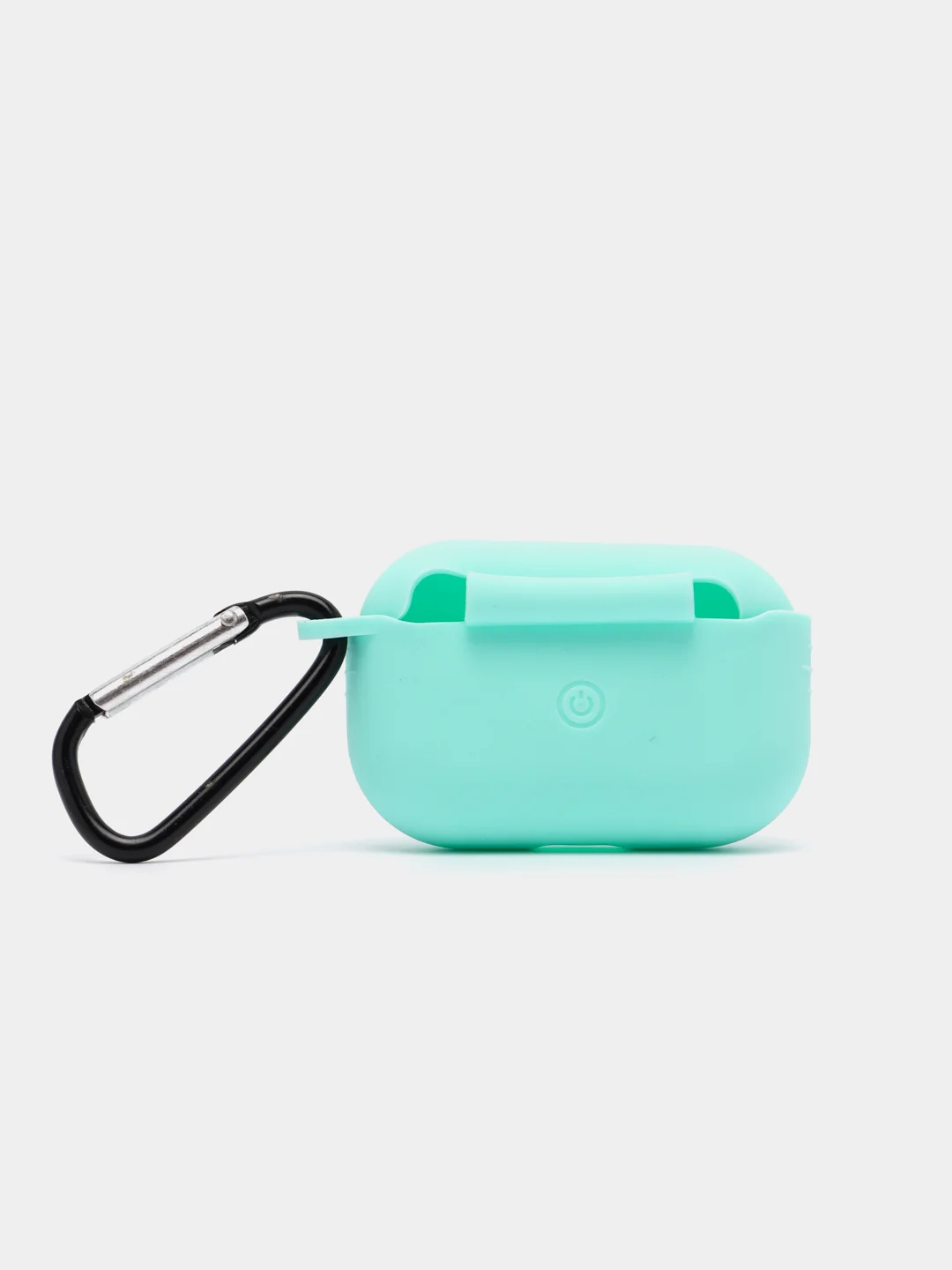 Бирюзовый силиконовый чехол для наушников AirPods Pro с карабином