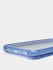 Синий чехол силиконовый с блестками для Samsung Galaxy A02S Противоударный чехол