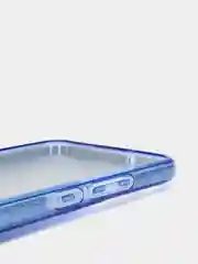 Синий чехол силиконовый с блестками для Samsung Galaxy A02S Противоударный чехол