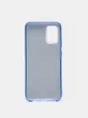 Синий чехол силиконовый с блестками для Samsung Galaxy A02S Противоударный чехол