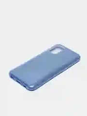 Синий чехол силиконовый с блестками для Samsung Galaxy A02S Противоударный чехол