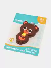 Коричневый маникюрные щипчики - книпсеры детские с резиновой игрушкой