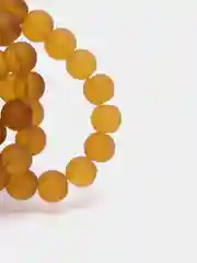 Карамельный бусины матовые стеклянные