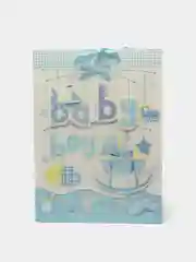 Пакет подарочный, " С новорожденной" блеск 3Dаппликация, плотный картон  42*31*12 см