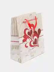 Голубой пакет подарочный, 26 x 32 x 12 см