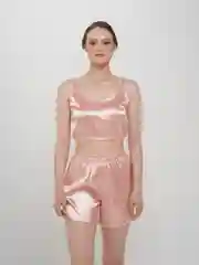 Пудровый пижама женская