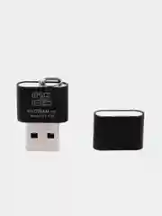 Черный металлический картридер для карт памяти micro SD, до 512 GB