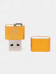 Золотой металлический картридер для карт памяти micro SD, до 512 GB