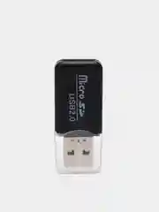 Черный картридер для карт памяти формата micro SD до 512 Gb