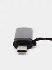 Тёмно-серый адаптер-переходник с USB на type-c  для мобильных устройств и компьютеров