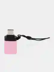Сиреневый адаптер-переходник с USB на type-c  для мобильных устройств и компьютеров