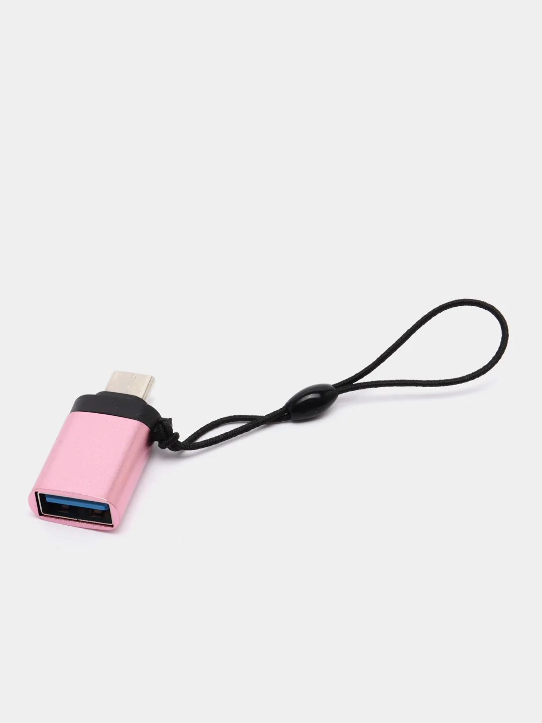 Сиреневый адаптер-переходник с USB на type-c  для мобильных устройств и компьютеров