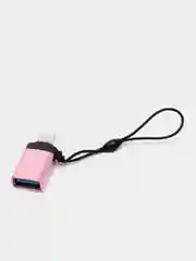 Сиреневый адаптер-переходник с USB на type-c  для мобильных устройств и компьютеров