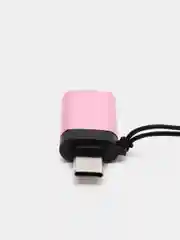 Сиреневый адаптер-переходник с USB на type-c  для мобильных устройств и компьютеров