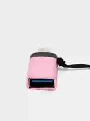 Сиреневый адаптер-переходник с USB на type-c  для мобильных устройств и компьютеров