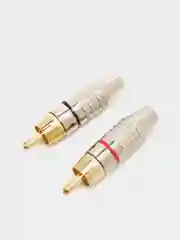 Штекер RCA (тюльпан) металл, винт SZC-0218 / RP-213 2 шт. (черный+красный)