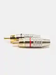 Штекер RCA (тюльпан) металл, винт SZC-0218 / RP-213 2 шт. (черный+красный)