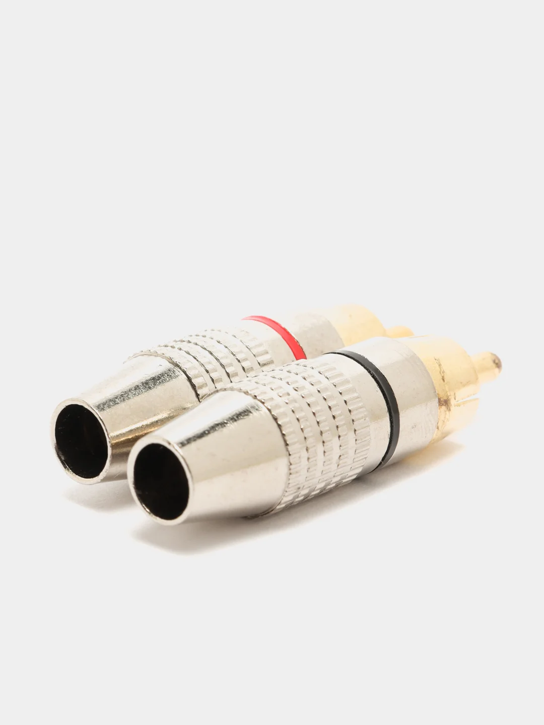 Штекер RCA (тюльпан) металл, винт SZC-0218 / RP-213 2 шт. (черный+красный)
