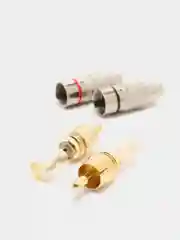 Штекер RCA (тюльпан) металл, винт SZC-0218 / RP-213 2 шт. (черный+красный)