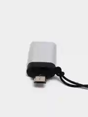 Серебряный адаптер-переходник с USB на micro-USB