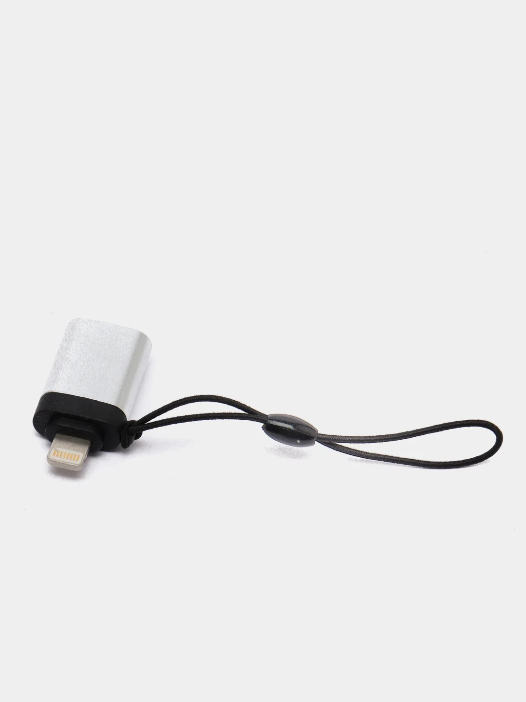 Серебряный адаптер-переходник с USB  на lightning Apple