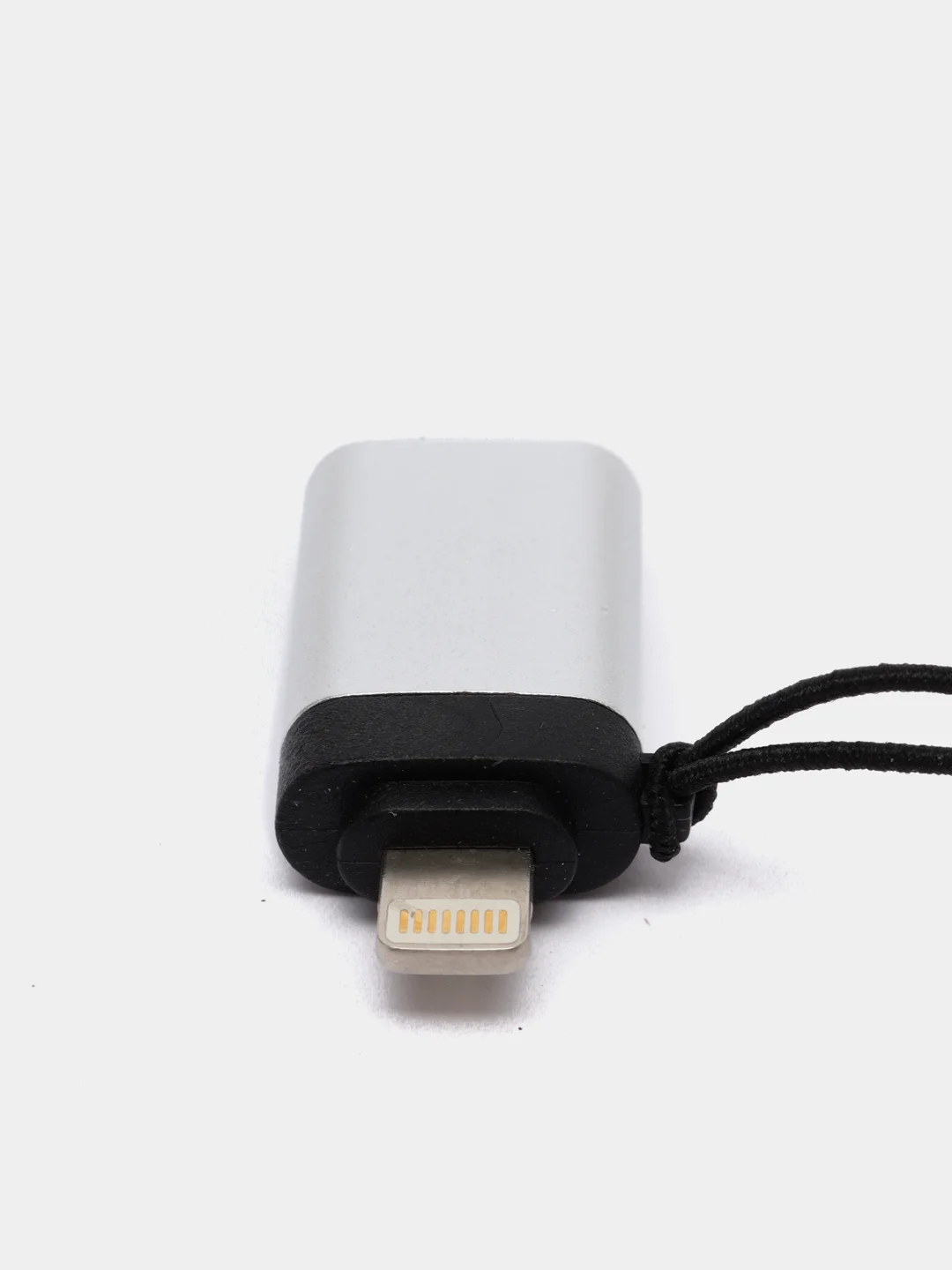 Серебряный адаптер-переходник с USB  на lightning Apple
